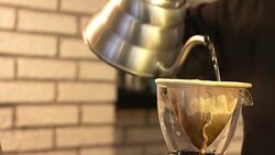 Preparing coffee in a coffee shop Stock Footage