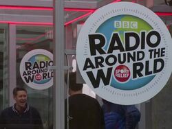 Atmosphere at Radio Around The World, Sport Relief Challenge on March 17, 2014. Stock Footage