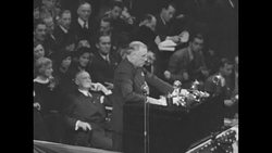 Franklin Roosevelt touts his plans for America's future during a 1936 campaign speech in New York City News Clip