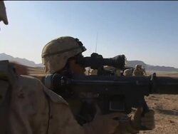 Day in the life of a US marine combat outpost - AP embed News Clip