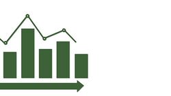 Infographic green bar graph Stock Footage