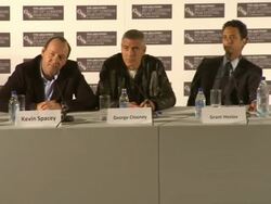 The Men Who Stare At Goats Press Conference - London Film Festival Stock Footage