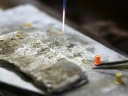 Goldsmith Jeweler decorating gold Stock Footage