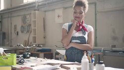 Latina Leadership - Carpenter Stock Footage