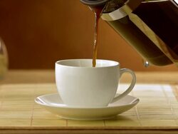 Pouring Coffee Into A Cup (Super Slow Motion) Stock Footage