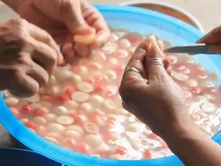Preparing fruit for cooking Stock Footage