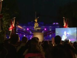 ATMOSPHERE: BBC Concert Diamond Jubilee at Buckingham Palace on June 04, 2012 in London, England (Footage by WireImage Video/Getty Images) Stock Footage