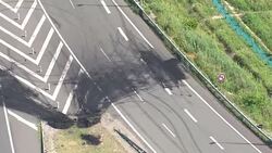 Aerials of Calais port during migrant crisis News Clip