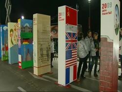 20th anniversary of the Fall of the Berlin Wall Stock Footage