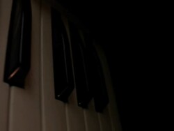 Gliding Along Piano Keyboard Stock Footage