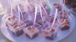 Cocktail Party dessert Stock Footage