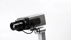 Security CCTV camera in studio Stock Footage