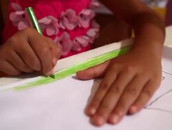 Kids Drawing Stock Footage