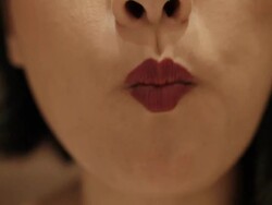 Asian female enjoy eating sweets Stock Footage