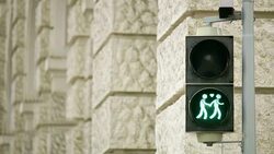 Vienna traffic light for more tolerance Stock Footage