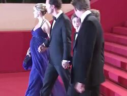 Jeff Nichols, Jacob Lofland, Tye Sheridan, Matthew McConaughey and Reese Witherspoon at MUD Premiere: 65th Cannes Film Festival at Lumiere on May 26, 2012 in Cannes, France (Footage by WireImage Video/Getty Images) Stock Footage