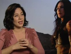 INTERVIEW: Lynn Collins on audience feedback at John Carter Interviews at Corinthia Hotel London on March 2, 2012 in London, England. Stock Footage