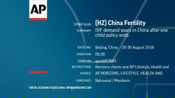 IVF demand soars in China after one child policy ends News Clip