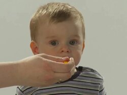 HD: Toddler Eating Stock Footage