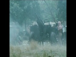 SYND 25 3 75 GOVERNMENT TROOPS ARTILLERY FIRE News Clip