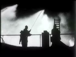 Fire in Holland. News Clip