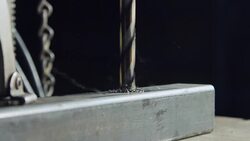 Close Up on Spinning Drill Bit Stock Footage