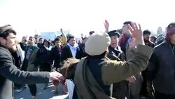 CLEAN: Afghanis demonstrate during a protest against Koran desecration in Kabul News Clip