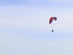 Paragliders in Air Stock Footage