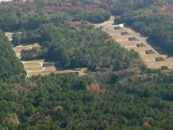 MS AERIAL Shot of US Naval Res, Marine Air Station / South Carolina, United States Stock Footage