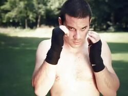 HD SLOW MOTION: Muay Thai Fighter Stock Footage