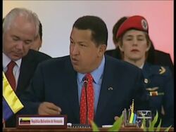 WRAP Latam leaders meet; ADDS Chavez apparently chewing coca leaves News Clip