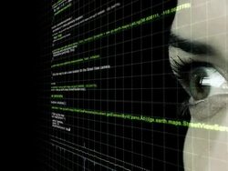 Futuristic Female Wears Heads Up Display Stock Footage