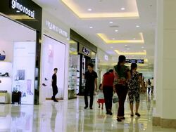 Inside the Vincom Mega Mall Royal City Underground Shopping Mall Stock Footage