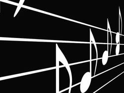 Music Notes Fly through Stock Footage