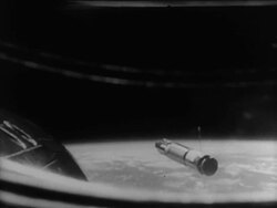 Spacewalk and Gemini X Return to Earth Stock Footage