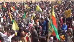 CLEAN : Syrian Kurds celebrate Nowruz in Qamishli News Clip