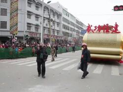 MS Traditional festive folk celebration or carnival during chinese spring festival / xi'an, shaanxi, china Stock Footage