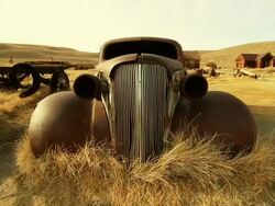 Abandoned car Stock Footage