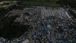 Aerial drone shots of Jungle Camp in Calais News Clip