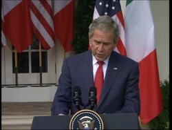 Excerpts of news conference by Bush and Berlusconi News Clip