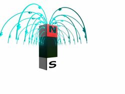 Magnetic field of a bar magnet Stock Footage