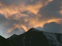 WS View of top part of High mountain peak / High Himalayas,UpperDolpo, Nepal  Stock Footage