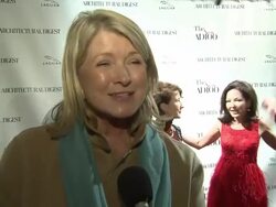 INTERVIEW: Martha Stewart on why she wanted to come to tonight's event, on the AD100 and what the list means in her world at the Architectural Digest Celebrates The New AD100 at New York NY.  Stock Footage