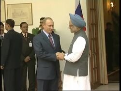 Russian president arrives for talks Instructional Video