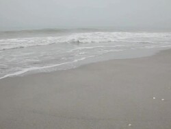 Diagonal gloomy surf Stock Footage