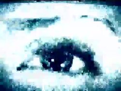 Scary Eye in TV Static. HD Stock Footage