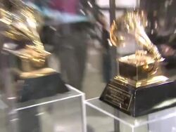 ATMOSPHERE: signage at the Beyonce Debuts Her Newest Fragrance, Beyonce Pulse, at Macy's Herald Square Stock Footage