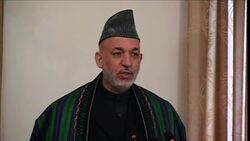 Karzai with Croatian president, comment on attack on German troops News Clip