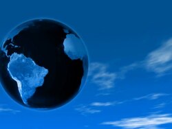 Spinning earth with clouds Stock Footage