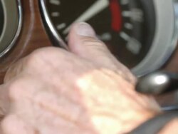 CU Vintage car ignition starting and speedometer / Sao Paulo, SP, Brazil Stock Footage